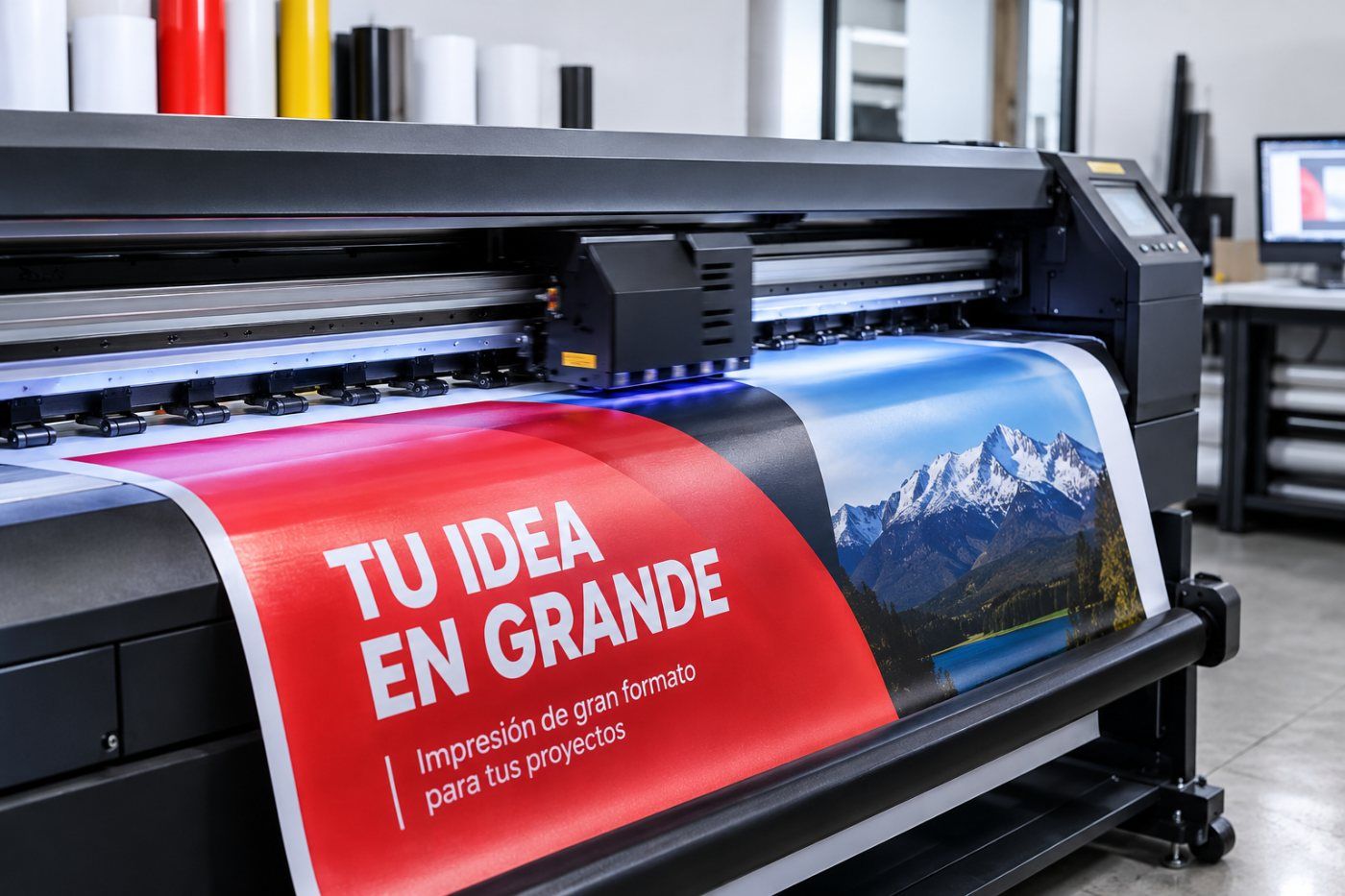 Plotter de impresión de gran formato para adhesivos y gigantografías